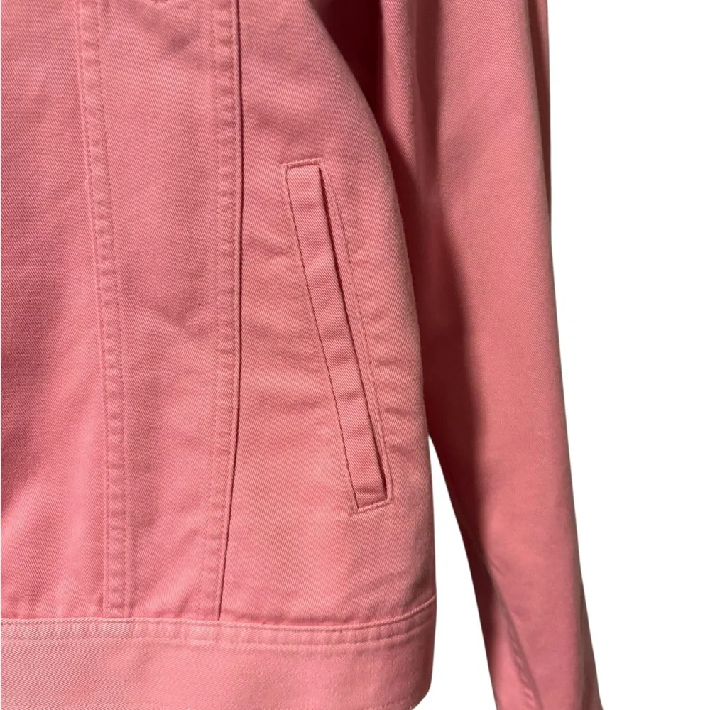 Lauren Jeans Company Ralph Lauren Women’s Pink Denim Button Up Jacket M - Picture 3 of 11